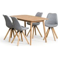 Conjunto de mesas y sillas para comedor Norsica Daltea 110 , 76x80x150cm, Diámetro: 0, Número de asientos: 4, Estilo: Escandinavo