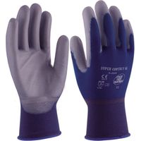 Guantes de poliuretano "Supercontact" color azul grandes (Talla 9) 3L