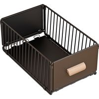 Tiroir Coulissant Cuisine, 24x40x17CM Organiseurs de Placards, pas Besoin de Percer Panier Coulissant Cuisine pour Rangement Dressing