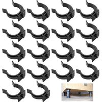 18 clips de fixation pour meubles de cuisine (noirs), clips de fixation pour meubles de cuisine, meubles bas de cuisine, tables, lits et meubles TV