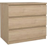 Dmora - Cajonera Kajiki, Cómoda multiusos, Cómoda de dormitorio, Gabinete con cajones, 77x50 h68 cm, Roble