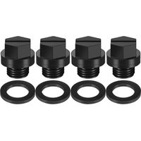 UlisemLot de 4 Bouchons de Vidange pour Pompe de Piscine avec Joints Compatibles avec Hayward SPX1700FG,Noir