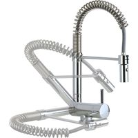 Rubinetto cucina abbattibile con molla Rubinetteria Magistro 137CR/1 Cromo