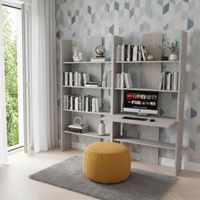 Libreria con scrivania integrata - Ideale per studio, cameretta o soggiorno - Rovere rock