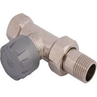 Vanne thermostatique JS standard, forme traversante, DN10, 3/8", nickelée