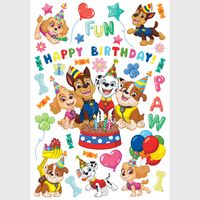 Sticker - Pat' Patrouille : Joyeux anniversaire au gâteau - 42,5x65 cm