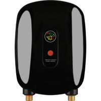ChauffeEau Électrique, Mini ChauffeEau Instantané Électrique sans Réservoir 3000W avec Écran LCD, Adapté À L'évier De Cuisine,Noir