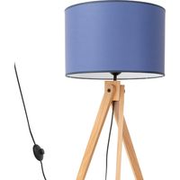 SOLLUX SL.1906 Lámpara de pie NATT navy azul marino/madera natural - ref: SL.1906