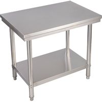 Tavolo da cucina in acciaio inox tavolo da lavoro tavolo gastronomico con ripiano intermedio 92x61x90 cm 88304547 88304547 88304547 88304547 88304547 88304547 88304547 88304547 88304547 88304547 88304