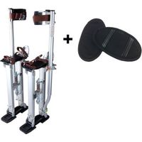 Echasses de plaquiste aluminium 60 à 101 cm – Ajustables en hauteur – Stables et robustes – Conforme norme CE – Kr Tools