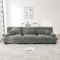 Canapé - Modulable - Assise profonde - Convertible (couchage quotidien) - Chenille capitonnée