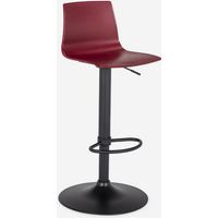 Taburete cocina bar diseño base negro mate ajustable Grand Soleil Imola Matt - Bordeaux