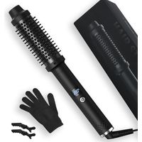 Brosse Thermique 38mm, Brosse Ronde Chauffante avec Écran LCD 120–200°C, Brosse Électrique Cheveux Bouclés, Brosse Lissante pour Cheveux Electrique Professionelle, Peigne Chauffant Cheveux