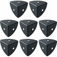 8 pezzi Protezioni per angoli da tavolo in alluminio nero Protezioni per angoli per mobili Adatte per la protezione di mobili, decorazione, anticollisione e antirottura, EBJ025B-8P