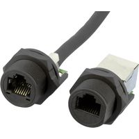 W & P Products RJ-45 Buchsen mit Schraubverriegelung zur Gehäusemontage, Cat 5e, IP67 W654-1-7-1 RJ