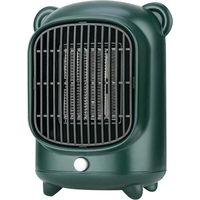 Petit Radiateur Soufflant Silencieux Ceramique, Radiateur Soufflant à économie d'énergie, Radiateur Electrique Mobile Bass Consommation, 500w Mini Chauffage Soufflant Salle De Bain Bureau (Vert)