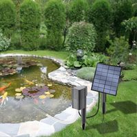 Pompe à air solaire de 360 W, aérateur de bassin de grande capacité avec tuyau de 3 mètres, construction en acier inoxydable, submersible, convient aux bassins à poissons et aux aquariums.