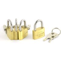 Metall Home Office Tür Schublade Security Lock Vorhängeschloss Fesseln 4Messing Tone de