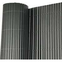 Oypla 1m x 4m Grey PVC Outdoor Garden Fencing Privacy Screen Roll