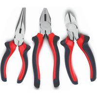 Ensemble de 3 pinces coupantes latérales, pinces à becs fins, pinces coupantes pour fils, outils de préhension, 15 cm-AquaForge
