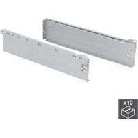 Lot de 10 tiroirs de cuisine Ultrabox, hauteur 150mm, profondeur 500mm, Acier, Gris métallisé - talla