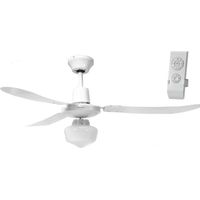 Ventilatore Da Soffitto Reversibile Con Lampadario Telecomando Integrato 70 Watt