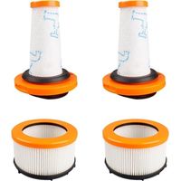 Filtre pour Rowenta X-FORCE FLEX 9.60, Filtres pour Rowenta X-FORCE FLEX 9.60 et X-NANO ESSENTIAL RH20xx, 2 Pré-Filtres + 2 Filtres Moteur, Filtres HEPA lavables pour ZR009010, ZR009012