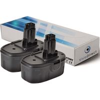 Lot de 2 batteries pour DEWALT DC490KA meuleuse d'angle 3000mAh 18V
