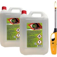 BIOETANOLO PER BIOCAMINETTI E STUFE DA 5 LT SPRINTCHIMICA CONFEZIONE 2 PEZZI + ACCENDINO OMAGGIO