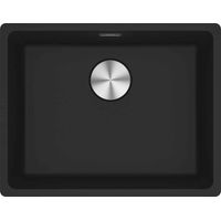 Franke – Evier sous plan 55.3cm noir mat – Fragranit+ résistant aux rayures – Installation sous plan – Siphon et bonde inclus