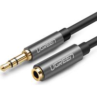 Cavo di prolunga per cuffie AUX mini jack da 3,5 mm, 1 m, argento