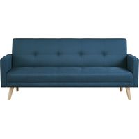 Divano scandinavo convertibile 3 posti in tessuto blu WOODEN