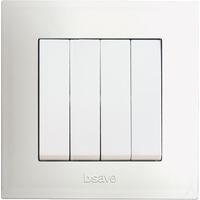 Vierfachschalter 10Ax nicht krank. 2M AVE BSN41001