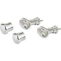 Supports et embouts contemporain - Décor : Chromé - Matériau : Zamac / Plastique - Pour tube de diamètre : 16 mm - ITAR