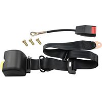 Cinturón de seguridad universal ajustable de 3 puntos CHOYCLIT para vehículo, cinturón de seguridad para automóvil + pernos