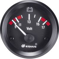 Voltmètre 12V – Testeur de tension 9-17V – Ø de montage 52 mm – Résolution 2V – Série Standart – Equus