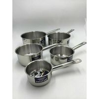 Set 5 Casseruole inox 1 manico Cm.12-14-16-18-20