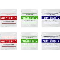 Lot de 3 poudres tampon pour étalonnage pH, solution de calibration pour pH-mètre
