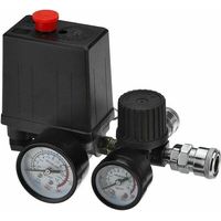 220V 0-180 psi Luftkompressor Druckschalter Steuerventil Regler Manometer mit Schnellanschluss (220V)