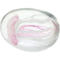 Fermacarte Medusa in cristallo rosa 730 gr. Scrivania da casa per ufficio regalo decorativo