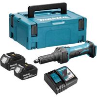 Smerigliatrice diritta a batteria LXT 18V Li-Ion (con 2 batterie da 3,0Ah) e valigetta MAKPAC - MAKITA DGD800RFJ