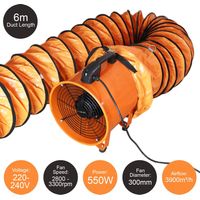 Industrieventilator Axialventilator Bauventilator Baugebläse Baulüfter 300mm 6m