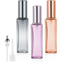 3 atomiseurs parfum verre – bouteilles transparentes rechargeables portables pour rendez-vous et voyage
