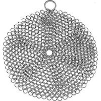 Nettoyant pour poêles en fonte en acier inoxydable 316, nettoyant pour chaînes de cuisson en fonte pour poêles en fonte, poêles pré-culottées, cocottes, grils de barbecue