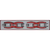 Set Pince circlips TTX-4 tray capacité 40- 100mm 4 pièces Teng Tools TTX474-9