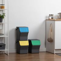 POT DE RECYCLAGE SÉLECTIF ANTHRACITE SET-3