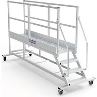 Piattaforma con ruote 5 gradini - Altezza massima di lavoro 3.00m - PTF255-GD