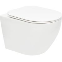 Siko WC sospeso senza flangia S-Line Pro con sportello SoftClose e fissaggi nascosti, a incasso, bianco (WC01R)