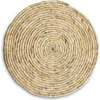 Set de table Naturel rond clair 38 cm feuilles de maïs