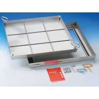 Wannenschachtabd.125KN BVE LW 100x60cm Edelst.1.4301, geruchs-u. wasserdicht